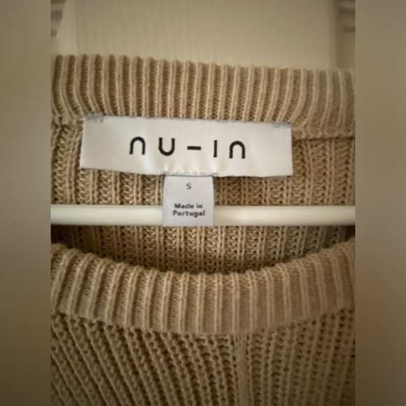 Nu-in Beige Crew Neck Sweater - Picture 2 of 4